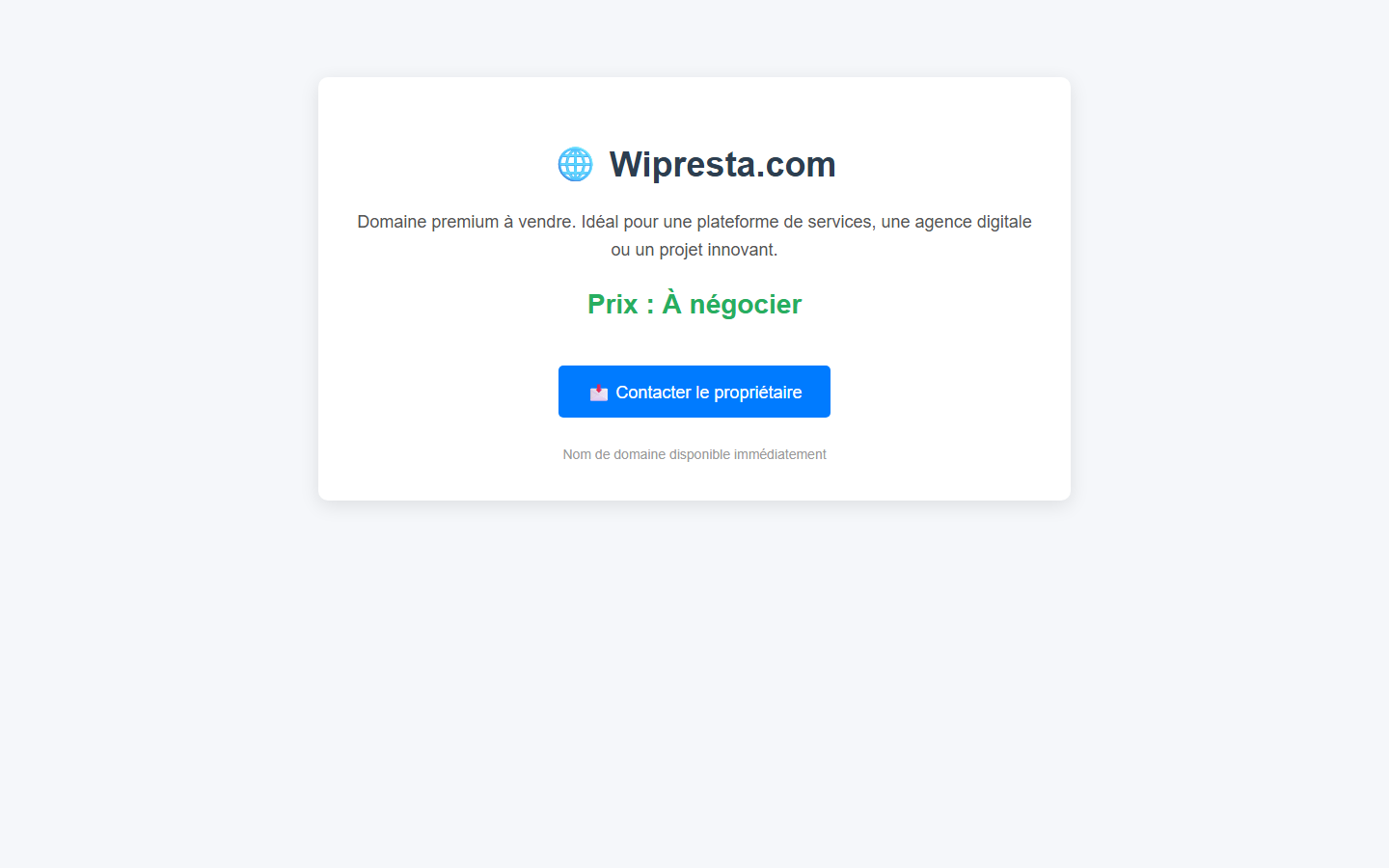 Aperçu du site de Wipresta