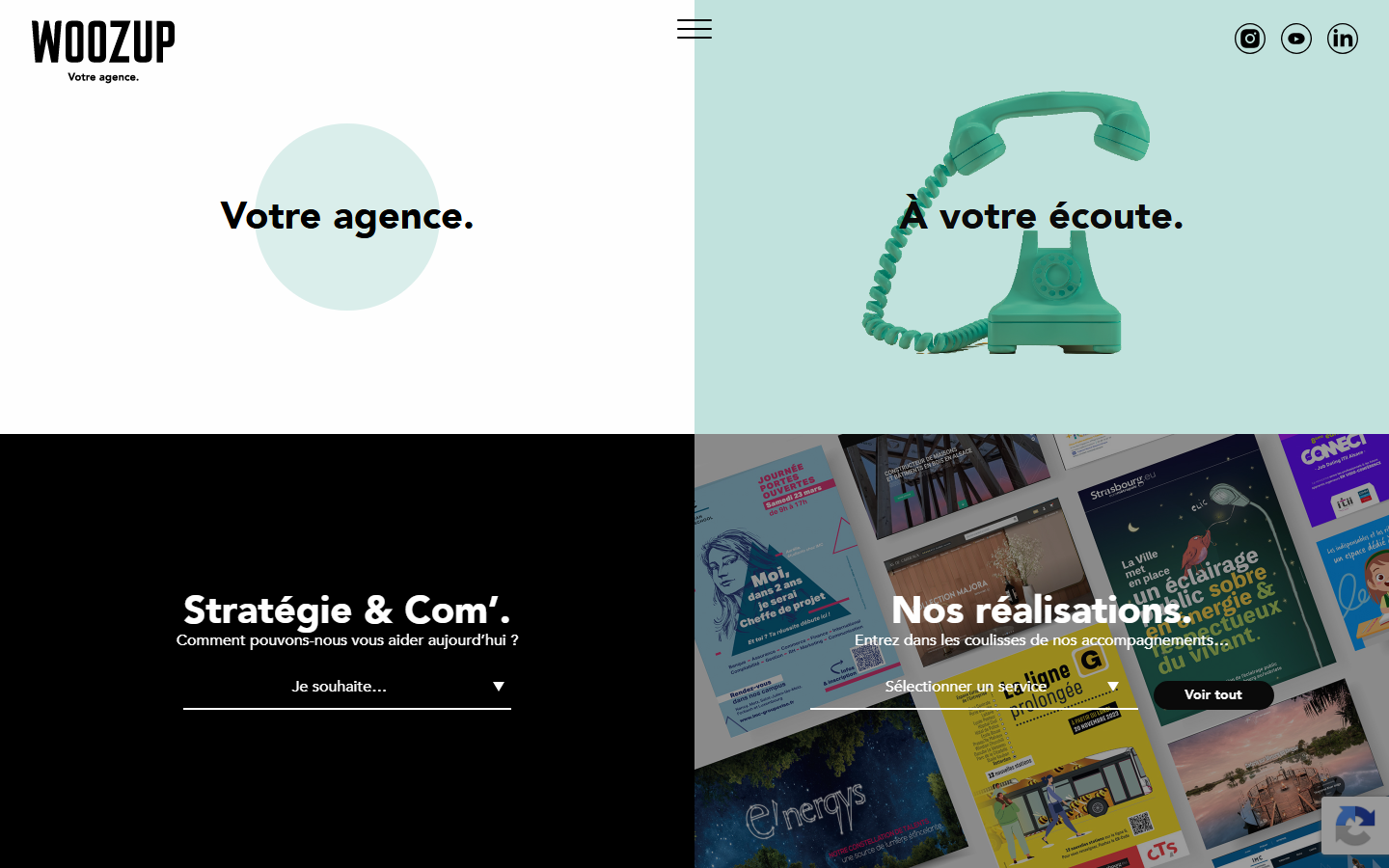 Aperçu du site de WOOZ'UP