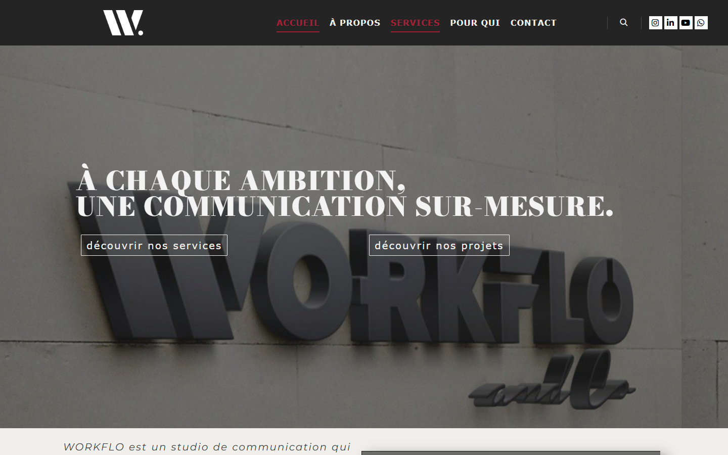 Aperçu du site de WORKFLO AND CO
