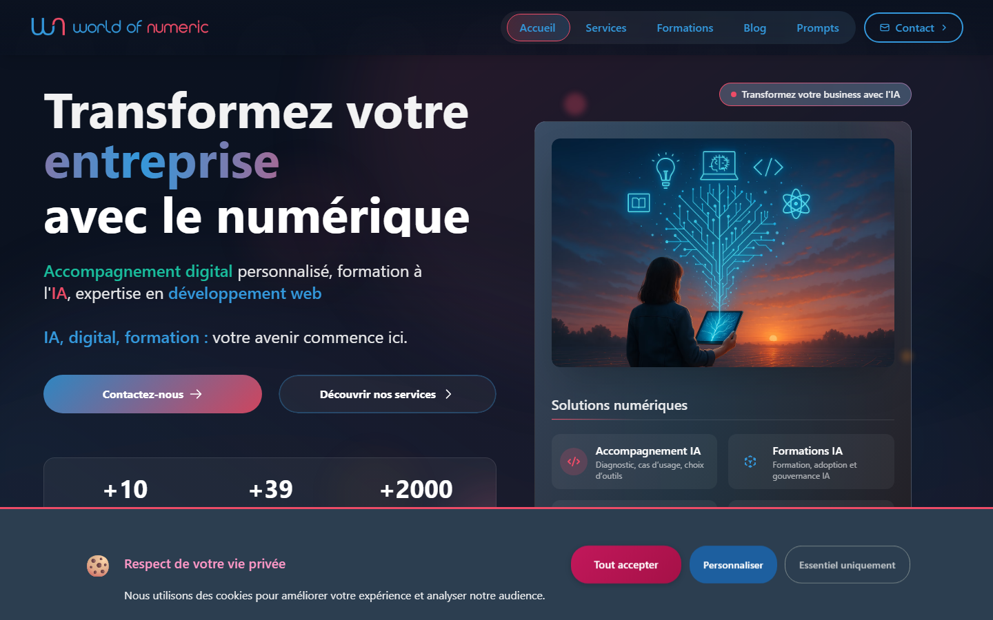 Aperçu du site de WORLD OF NUMERIC
