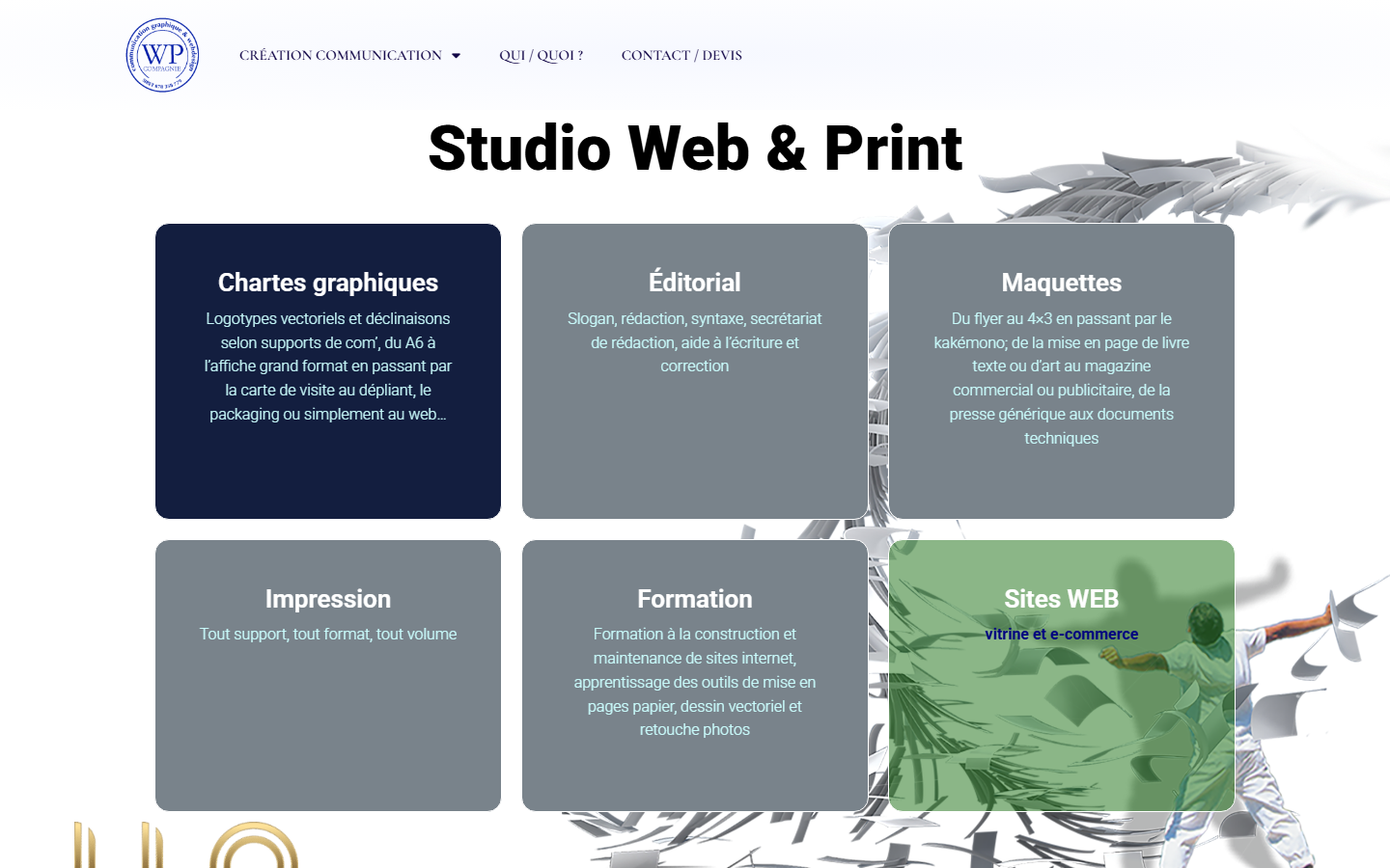 Aperçu du site de Wp Compagnie