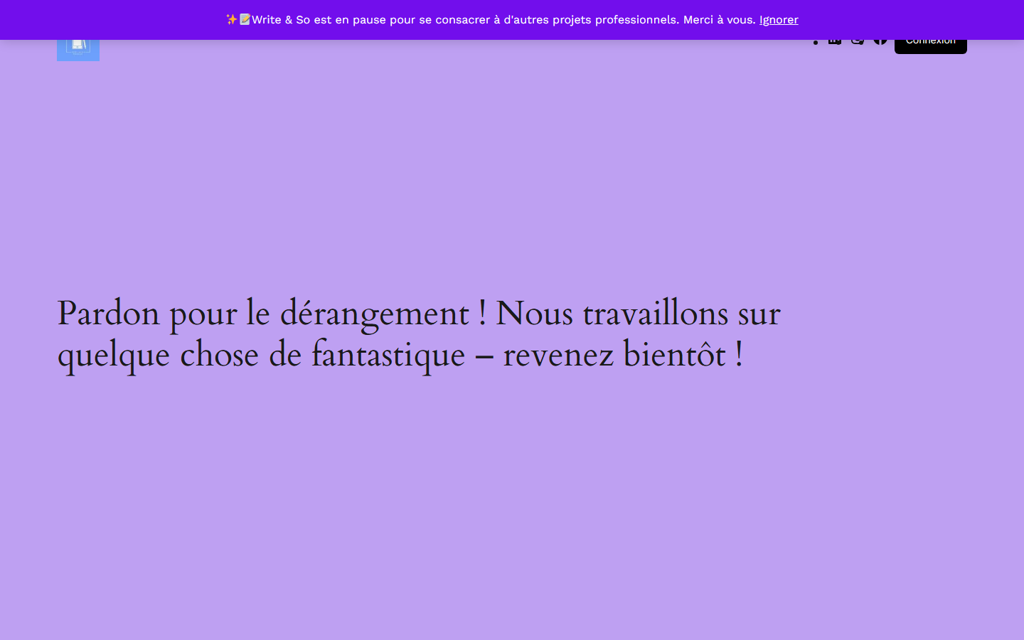 Aperçu du site de Write & So