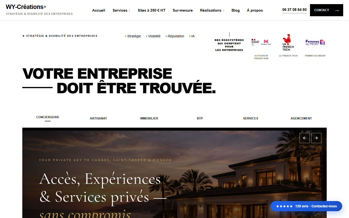 Aperçu du site de WY-Creations