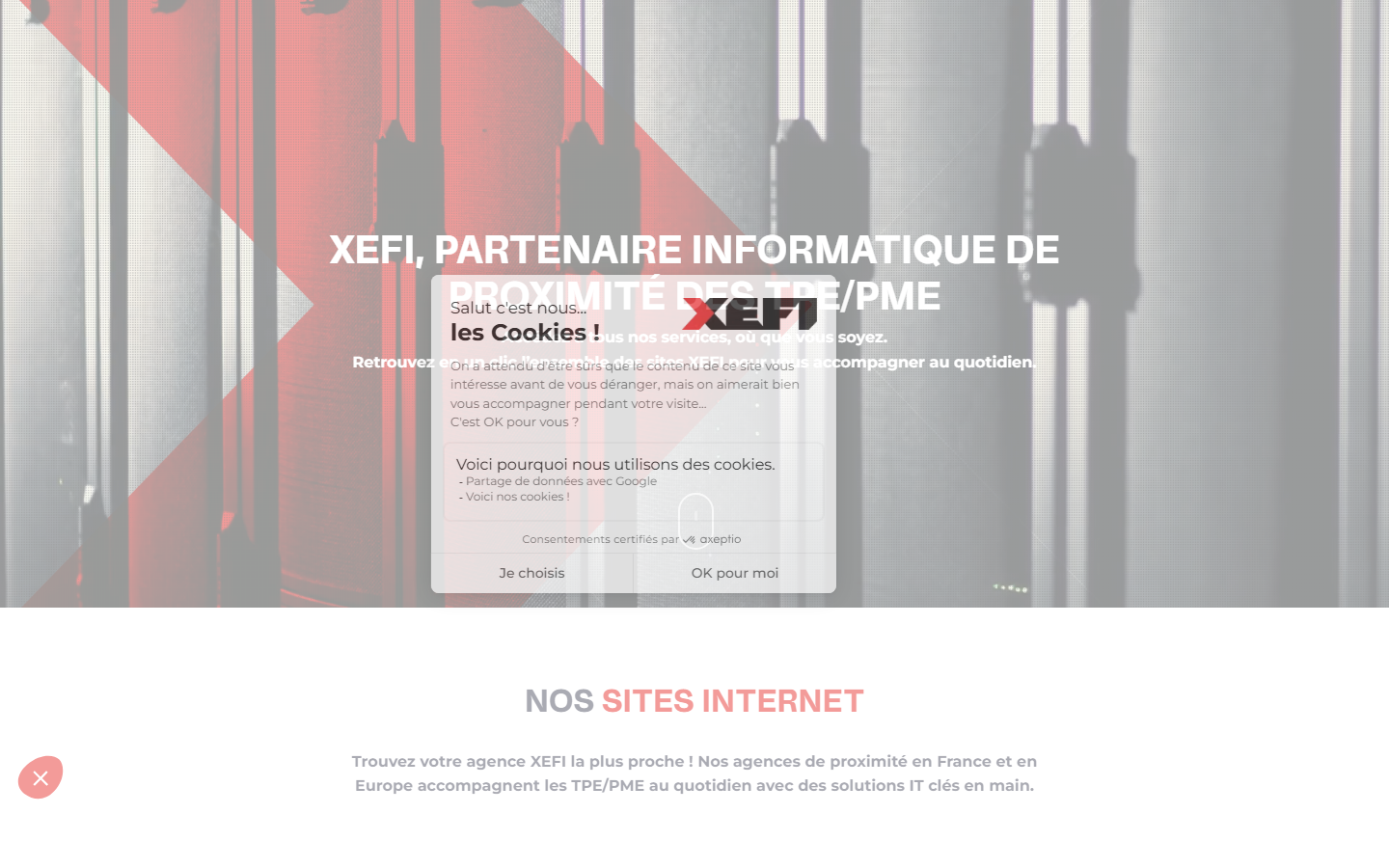 Aperçu du site de Xefi Cannes