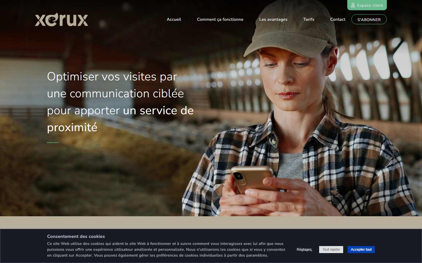Aperçu du site de XERUX