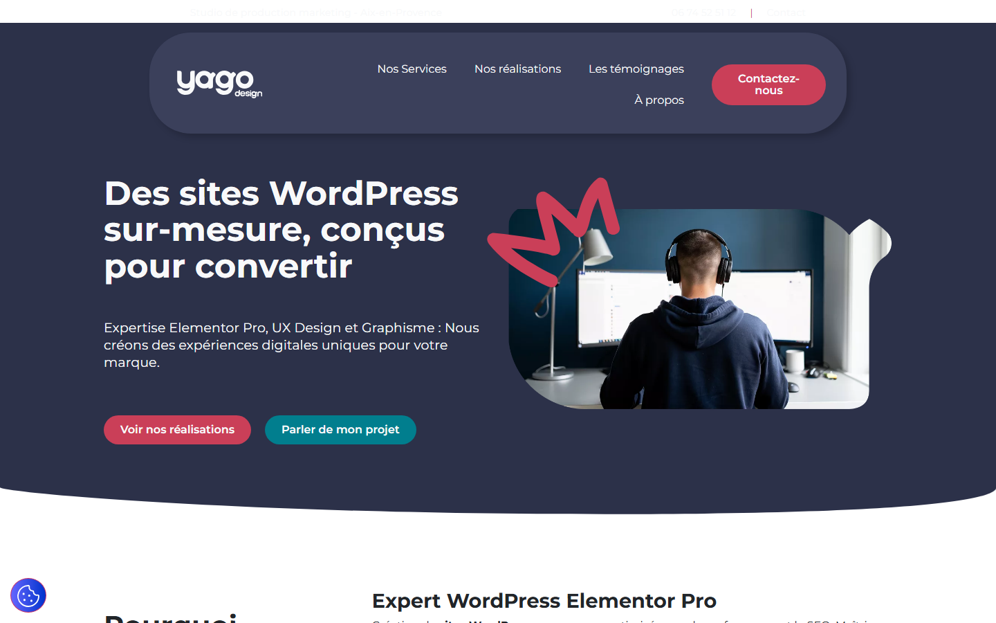 Aperçu du site de YAGO DESIGN