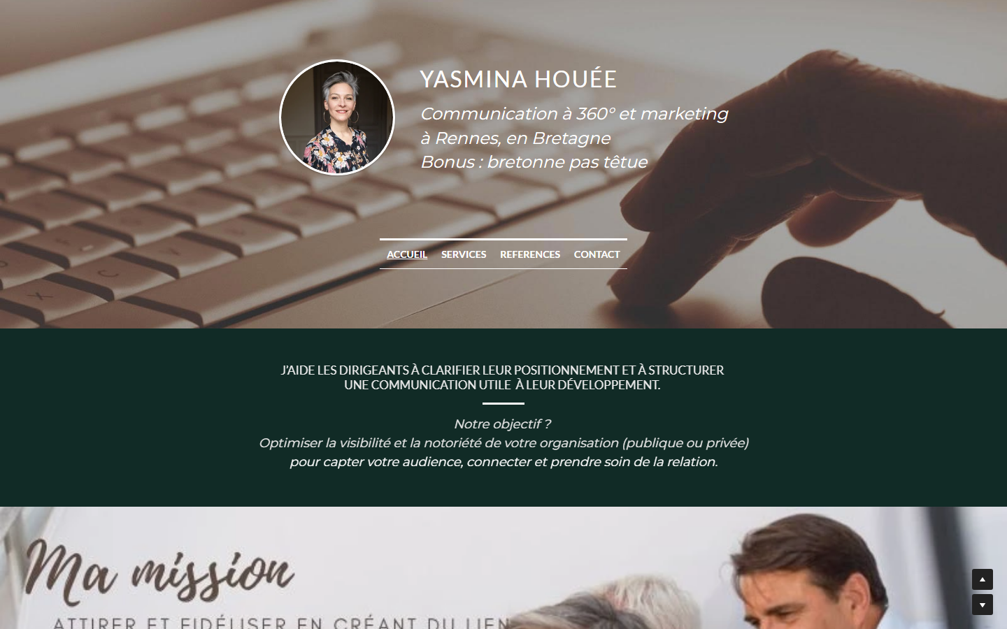 Aperçu du site de Yasmina HOUEE