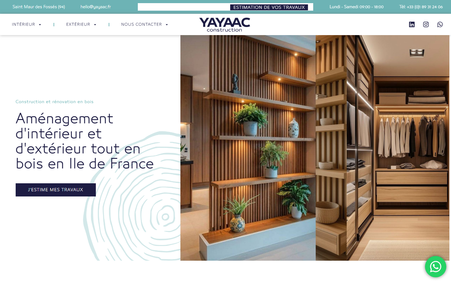 Aperçu du site de Yayaac Experience
