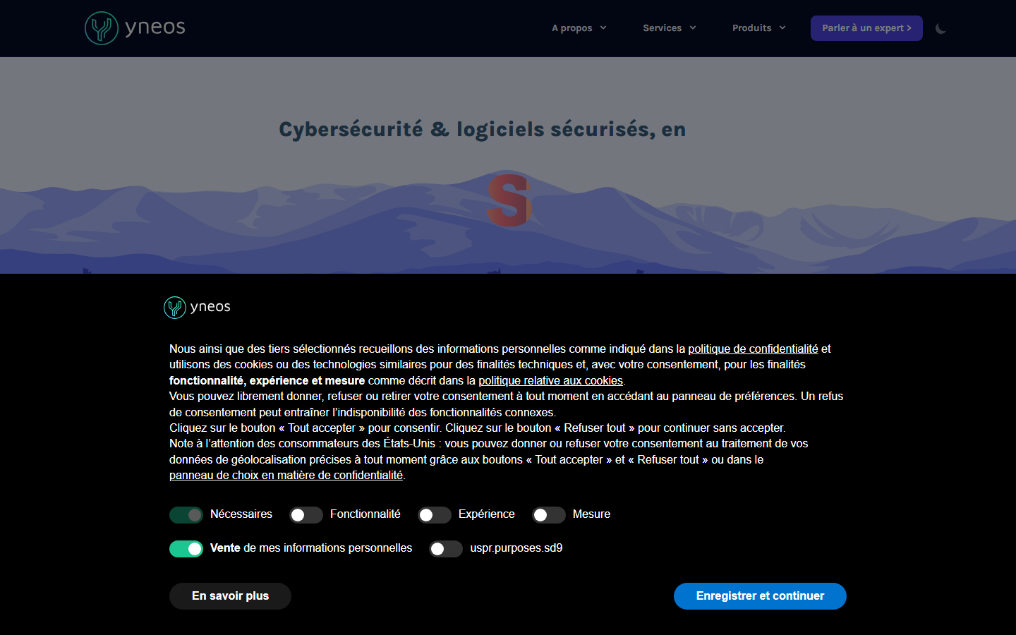 Aperçu du site de YNEOS
