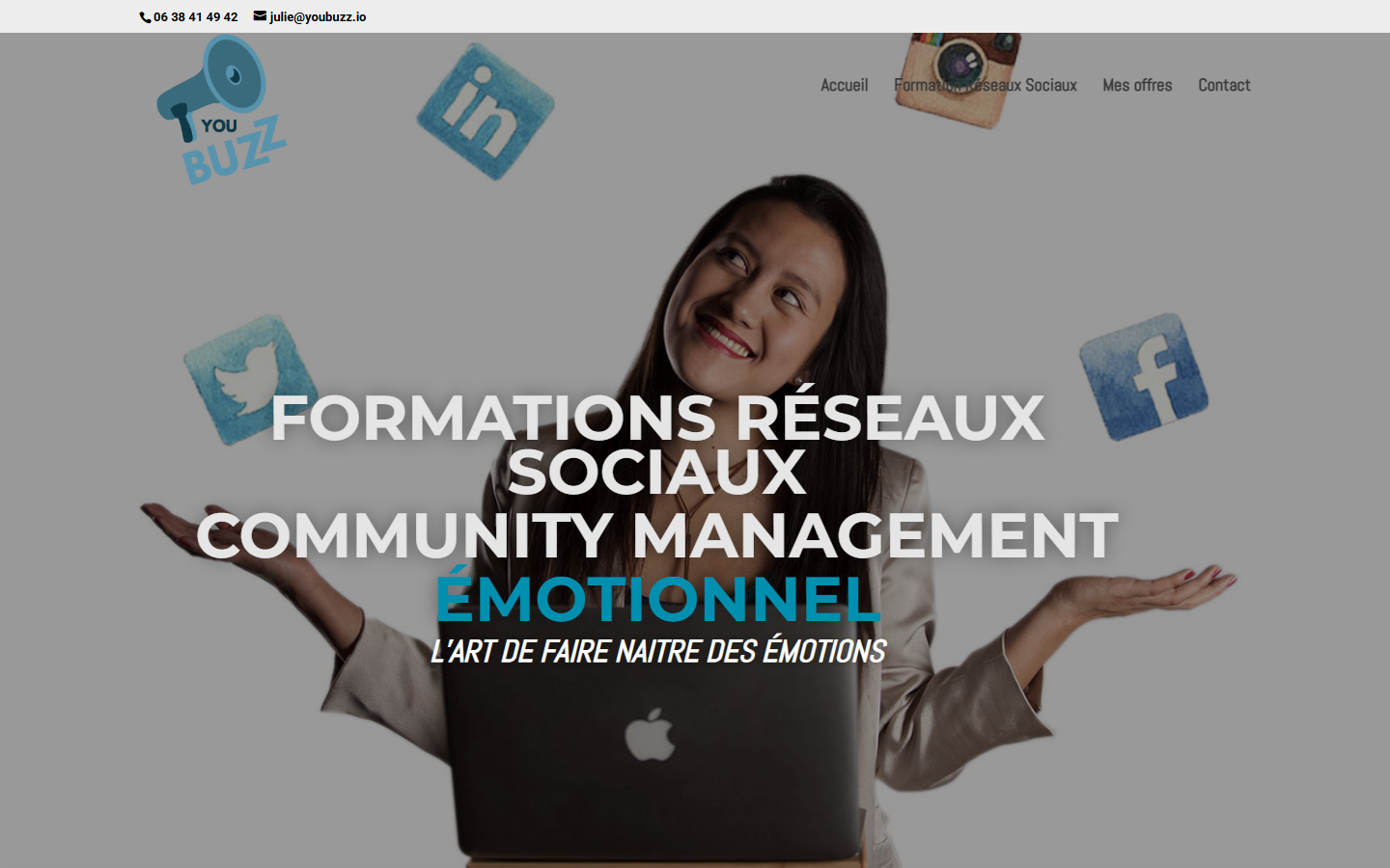 Aperçu du site de Julie Tran