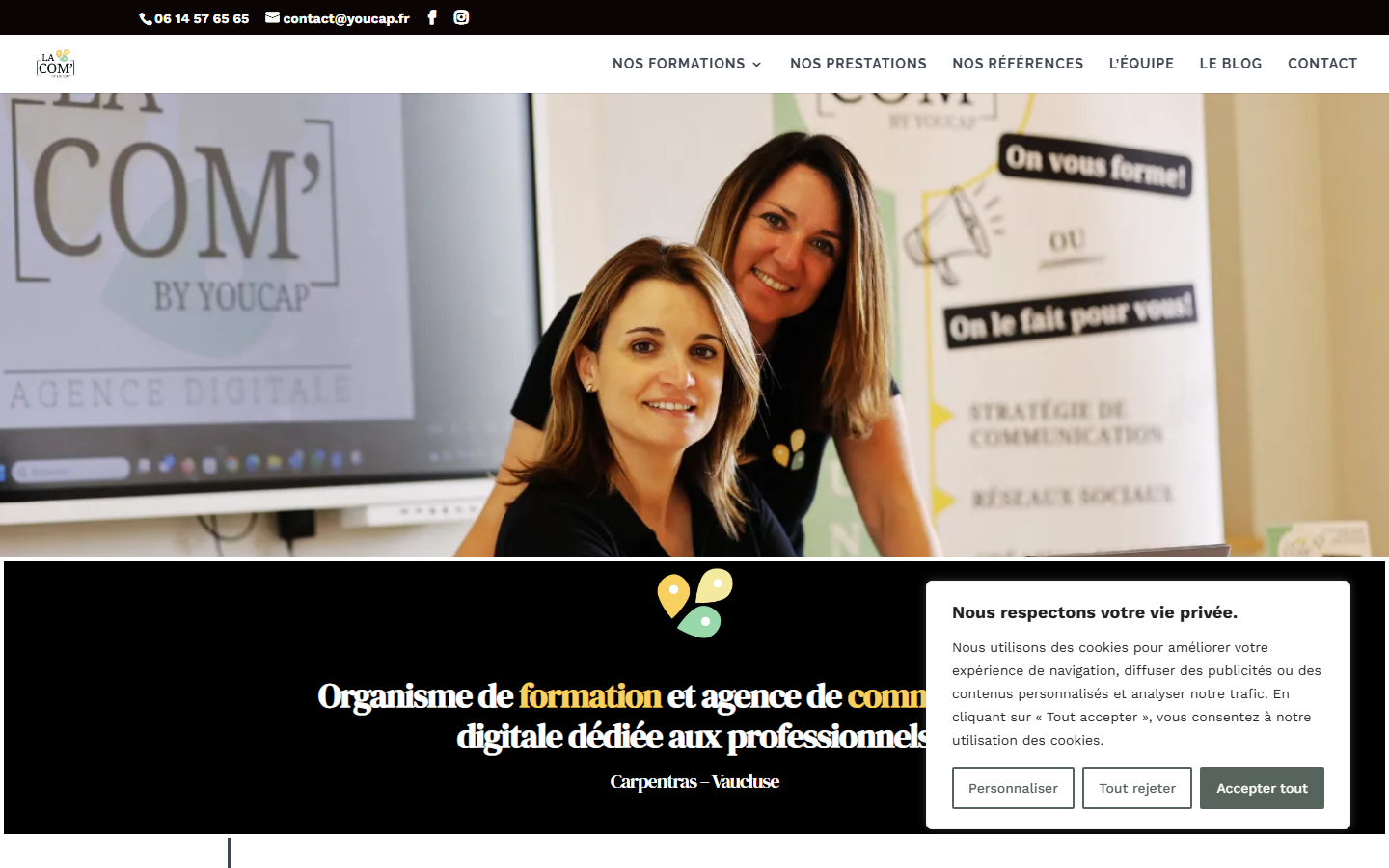 Aperçu du site de YOUCAP