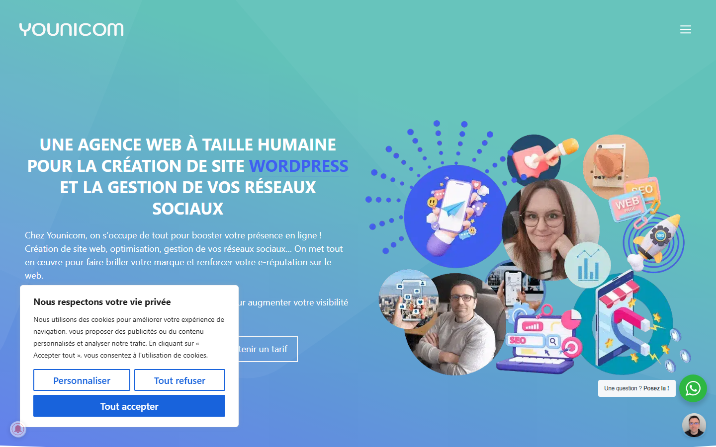 Aperçu du site de Younicom