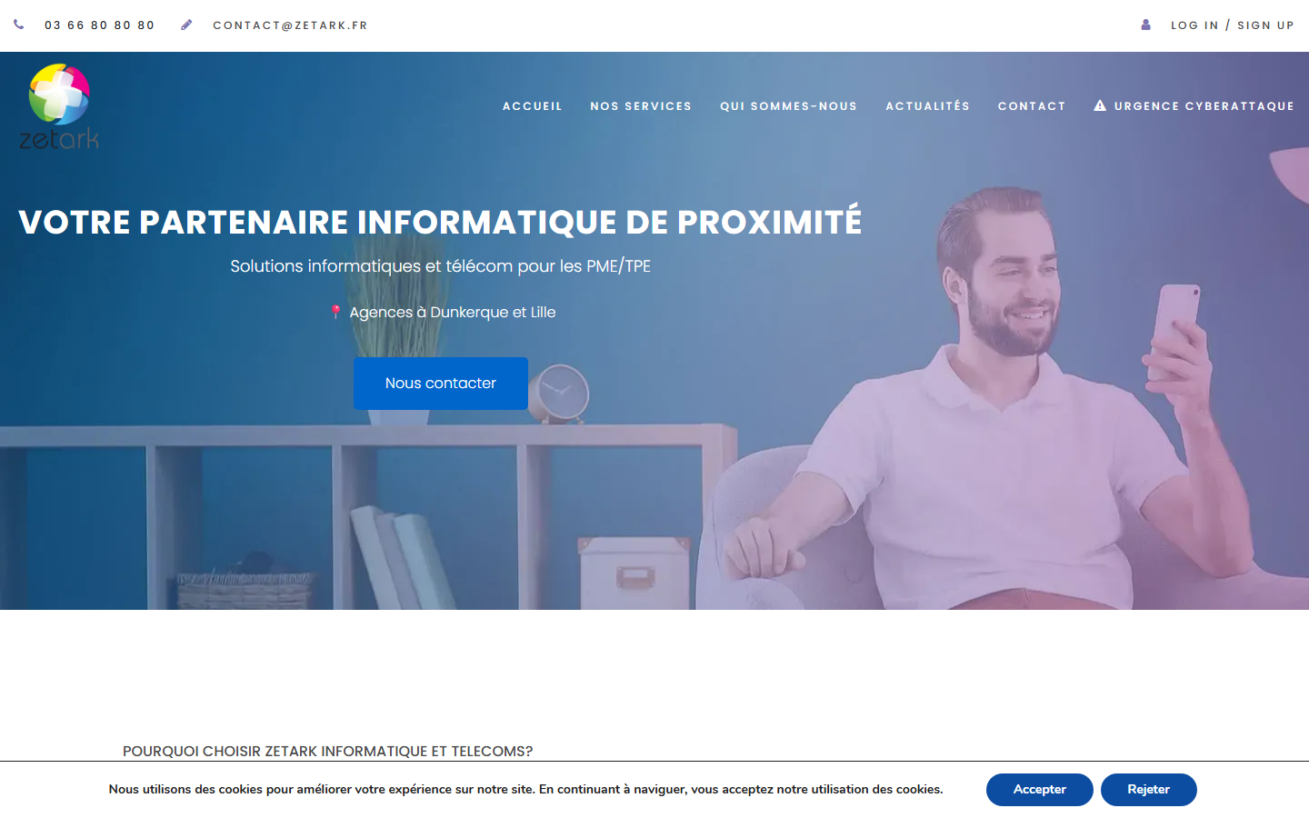 Aperçu du site de ZETARK