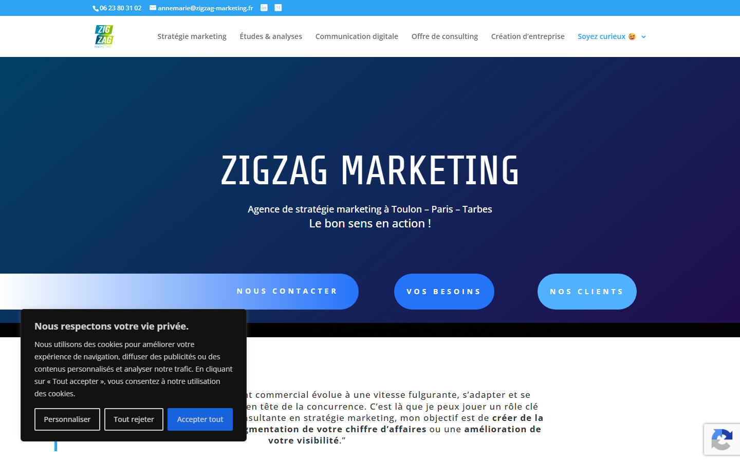 Aperçu du site de AMR CONSEIL STRATEGIE